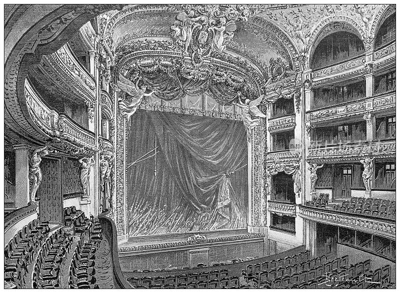 Antique image: Thé?tre national de l'Opéra-Comique, Paris